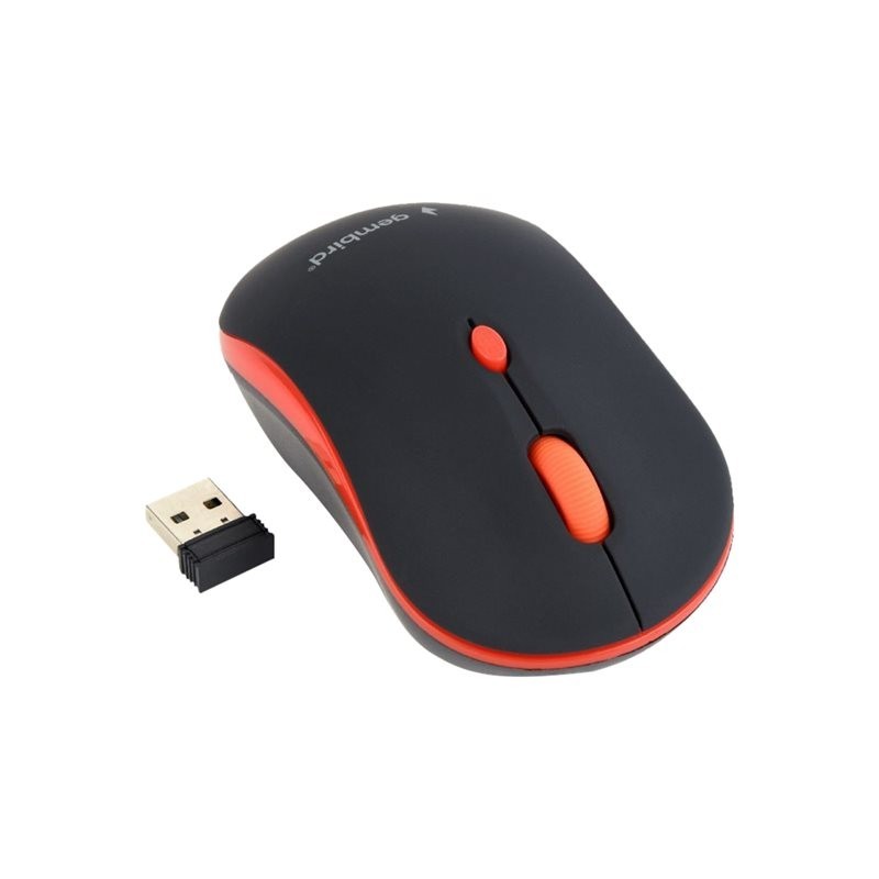 GEMBIRD MUSW-4B-03-R Bezprzewodowa mysz optyczna MUSW-4B-03-R 1600 DPI nano USB czarno-czerwo GEMBIRD MUSW-4B-03-R Bezprzewodowa mysz optyczna MUSW-4B-03-R 1600 DPI nano USB czarno-czerwo