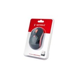GEMBIRD MUSW-4B-03-R Bezprzewodowa mysz optyczna MUSW-4B-03-R 1600 DPI nano USB czarno-czerwo GEMBIRD MUSW-4B-03-R Bezprzewodowa mysz optyczna MUSW-4B-03-R 1600 DPI nano USB czarno-czerwo