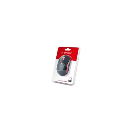 GEMBIRD MUSW-4B-03-R Bezprzewodowa mysz optyczna MUSW-4B-03-R 1600 DPI nano USB czarno-czerwo GEMBIRD MUSW-4B-03-R Bezprzewodowa mysz optyczna MUSW-4B-03-R 1600 DPI nano USB czarno-czerwo