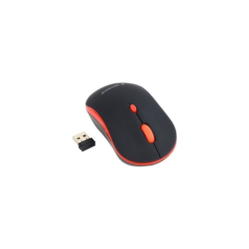 GEMBIRD MUSW-4B-03-R Bezprzewodowa mysz optyczna MUSW-4B-03-R 1600 DPI nano USB czarno-czerwo GEMBIRD MUSW-4B-03-R Bezprzewodowa mysz optyczna MUSW-4B-03-R 1600 DPI nano USB czarno-czerwo