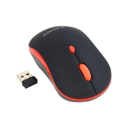 GEMBIRD MUSW-4B-03-R Bezprzewodowa mysz optyczna MUSW-4B-03-R 1600 DPI nano USB czarno-czerwo GEMBIRD MUSW-4B-03-R Bezprzewodowa mysz optyczna MUSW-4B-03-R 1600 DPI nano USB czarno-czerwo