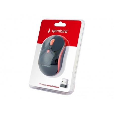 GEMBIRD MUSW-4B-03-R Bezprzewodowa mysz optyczna MUSW-4B-03-R 1600 DPI nano USB czarno-czerwo GEMBIRD MUSW-4B-03-R Bezprzewodowa mysz optyczna MUSW-4B-03-R 1600 DPI nano USB czarno-czerwo