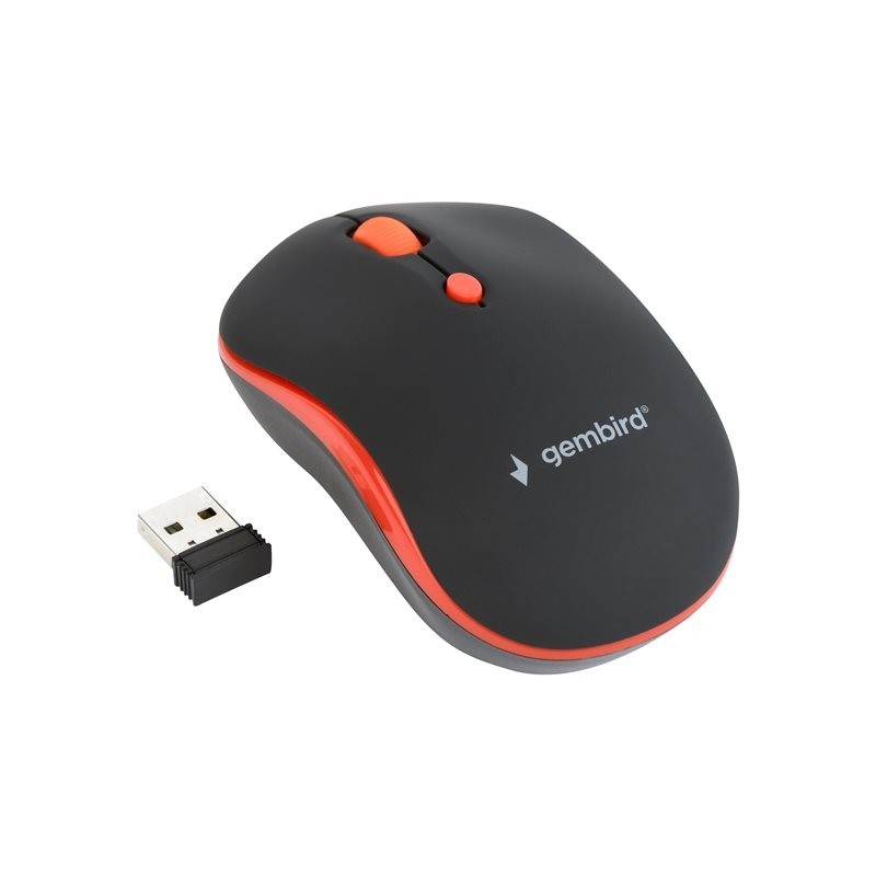 GEMBIRD MUSW-4B-03-R Bezprzewodowa mysz optyczna MUSW-4B-03-R 1600 DPI nano USB czarno-czerwo GEMBIRD MUSW-4B-03-R Bezprzewodowa mysz optyczna MUSW-4B-03-R 1600 DPI nano USB czarno-czerwo