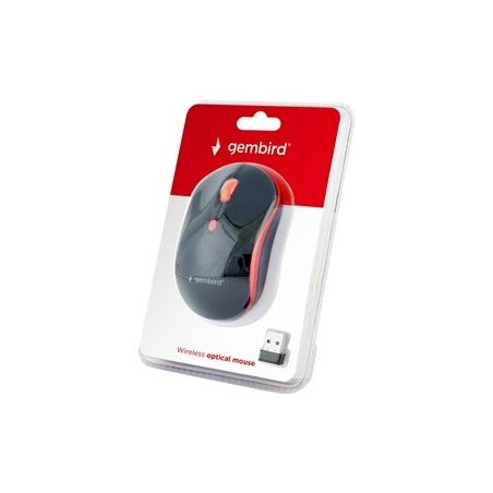 GEMBIRD MUSW-4B-03-R Bezprzewodowa mysz optyczna MUSW-4B-03-R 1600 DPI nano USB czarno-czerwo GEMBIRD MUSW-4B-03-R Bezprzewodowa mysz optyczna MUSW-4B-03-R 1600 DPI nano USB czarno-czerwo