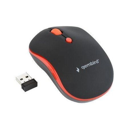 GEMBIRD MUSW-4B-03-R Bezprzewodowa mysz optyczna MUSW-4B-03-R 1600 DPI nano USB czarno-czerwo GEMBIRD MUSW-4B-03-R Bezprzewodowa mysz optyczna MUSW-4B-03-R 1600 DPI nano USB czarno-czerwo