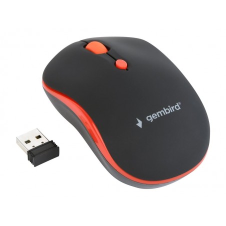 GEMBIRD MUSW-4B-03-R Bezprzewodowa mysz optyczna MUSW-4B-03-R 1600 DPI nano USB czarno-czerwo GEMBIRD MUSW-4B-03-R Bezprzewodowa mysz optyczna MUSW-4B-03-R 1600 DPI nano USB czarno-czerwo