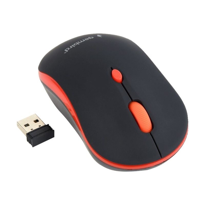 GEMBIRD MUSW-4B-03-R Bezprzewodowa mysz optyczna MUSW-4B-03-R 1600 DPI nano USB czarno-czerwo GEMBIRD MUSW-4B-03-R Bezprzewodowa mysz optyczna MUSW-4B-03-R 1600 DPI nano USB czarno-czerwo