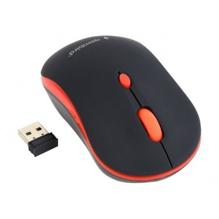 GEMBIRD MUSW-4B-03-R Bezprzewodowa mysz optyczna MUSW-4B-03-R 1600 DPI nano USB czarno-czerwo GEMBIRD MUSW-4B-03-R Bezprzewodowa mysz optyczna MUSW-4B-03-R 1600 DPI nano USB czarno-czerwo
