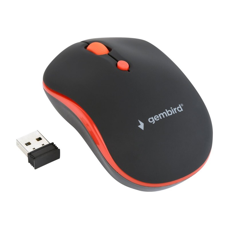 GEMBIRD MUSW-4B-03-R Bezprzewodowa mysz optyczna MUSW-4B-03-R 1600 DPI nano USB czarno-czerwo GEMBIRD MUSW-4B-03-R Bezprzewodowa mysz optyczna MUSW-4B-03-R 1600 DPI nano USB czarno-czerwo