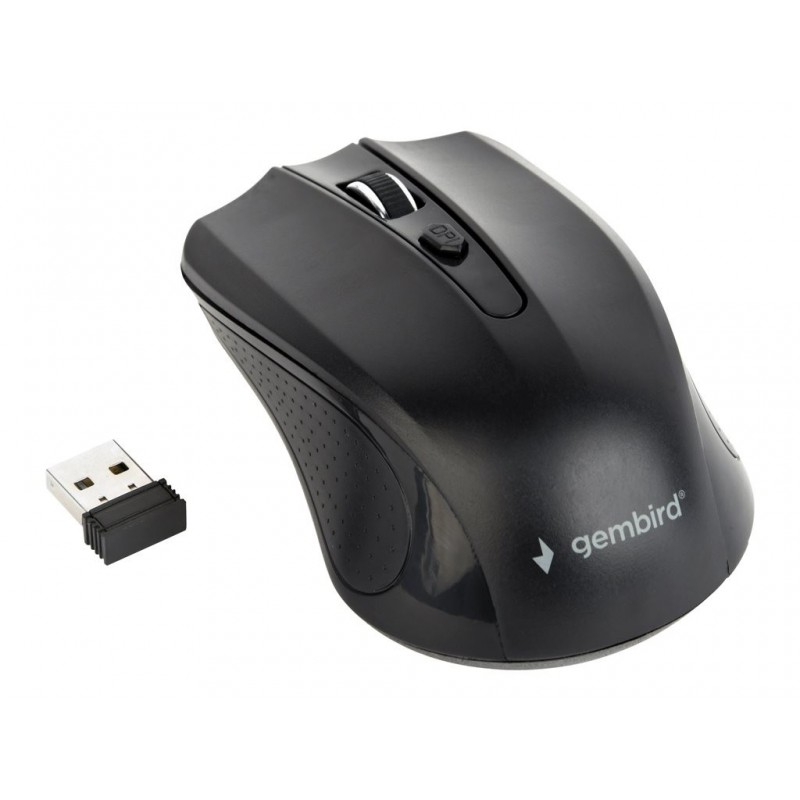 GEMBIRD MUSW-4B-04 Bezprzewodowa mysz optyczna MUSW-4B-04 1600 DPI nano USB czarna GEMBIRD MUSW-4B-04 Bezprzewodowa mysz optyczna MUSW-4B-04 1600 DPI nano USB czarna