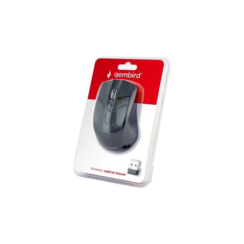 GEMBIRD MUSW-4B-04 Bezprzewodowa mysz optyczna MUSW-4B-04 1600 DPI nano USB czarna GEMBIRD MUSW-4B-04 Bezprzewodowa mysz optyczna MUSW-4B-04 1600 DPI nano USB czarna