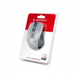 GEMBIRD MUSW-4B-04-BG Bezprzewodowa mysz optyczna MUSW-4B-04-BG 1600 DPI nano USB czarno-szara