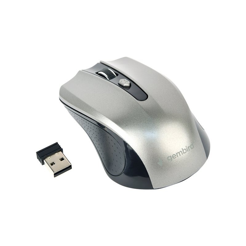 GEMBIRD MUSW-4B-04-BG Bezprzewodowa mysz optyczna MUSW-4B-04-BG 1600 DPI nano USB czarno-szara GEMBIRD MUSW-4B-04-BG Bezprzewodowa mysz optyczna MUSW-4B-04-BG 1600 DPI nano USB czarno-szara