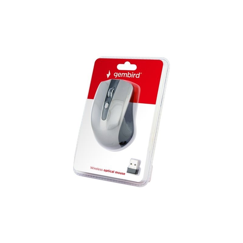 GEMBIRD MUSW-4B-04-BG Bezprzewodowa mysz optyczna MUSW-4B-04-BG 1600 DPI nano USB czarno-szara GEMBIRD MUSW-4B-04-BG Bezprzewodowa mysz optyczna MUSW-4B-04-BG 1600 DPI nano USB czarno-szara