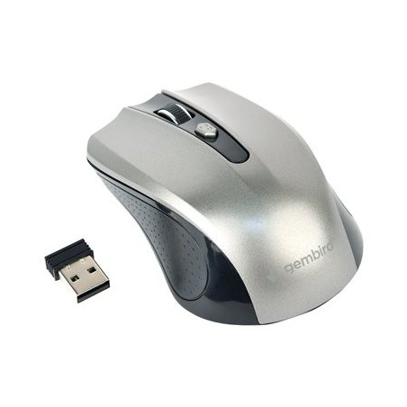 GEMBIRD MUSW-4B-04-BG Bezprzewodowa mysz optyczna MUSW-4B-04-BG 1600 DPI nano USB czarno-szara GEMBIRD MUSW-4B-04-BG Bezprzewodowa mysz optyczna MUSW-4B-04-BG 1600 DPI nano USB czarno-szara