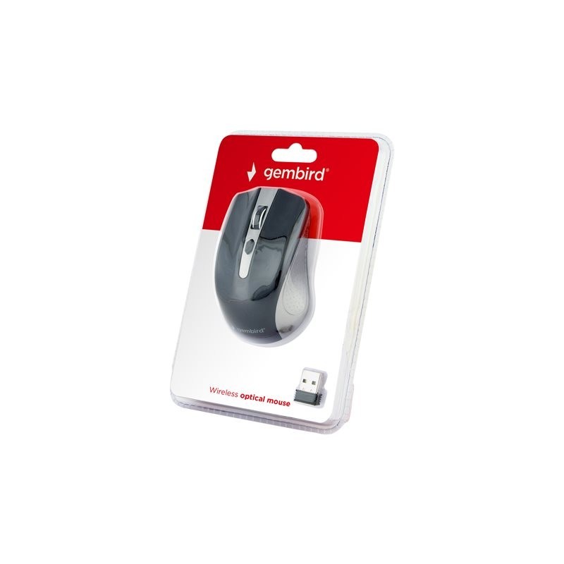 GEMBIRD MUSW-4B-04-GB Bezprzewodowa mysz optyczna MUSW-4B-04-GB 1600 DPI nano USB szaro-czarna GEMBIRD MUSW-4B-04-GB Bezprzewodowa mysz optyczna MUSW-4B-04-GB 1600 DPI nano USB szaro-czarna