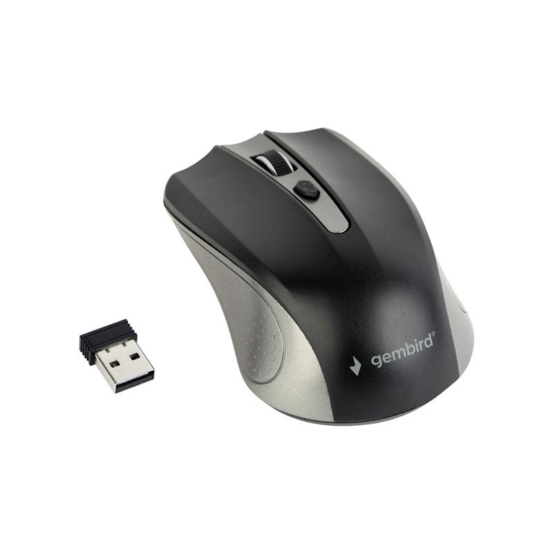 GEMBIRD MUSW-4B-04-GB Bezprzewodowa mysz optyczna MUSW-4B-04-GB 1600 DPI nano USB szaro-czarna GEMBIRD MUSW-4B-04-GB Bezprzewodowa mysz optyczna MUSW-4B-04-GB 1600 DPI nano USB szaro-czarna