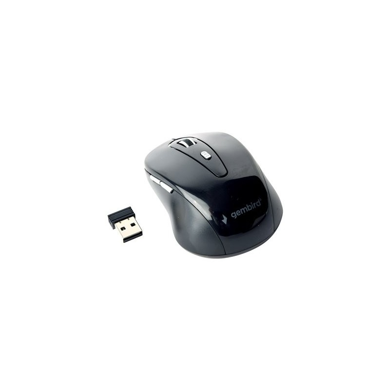 GEMBIRD MUSW-6B-01 Bezprzewodowa mysz optyczna MUSW-6B-01 1600 DPI nano USB czarna GEMBIRD MUSW-6B-01 Bezprzewodowa mysz optyczna MUSW-6B-01 1600 DPI nano USB czarna