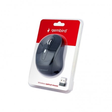 GEMBIRD MUSW-6B-01 Bezprzewodowa mysz optyczna MUSW-6B-01 1600 DPI nano USB czarna GEMBIRD MUSW-6B-01 Bezprzewodowa mysz optyczna MUSW-6B-01 1600 DPI nano USB czarna