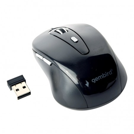 GEMBIRD MUSW-6B-01 Bezprzewodowa mysz optyczna MUSW-6B-01 1600 DPI nano USB czarna GEMBIRD MUSW-6B-01 Bezprzewodowa mysz optyczna MUSW-6B-01 1600 DPI nano USB czarna