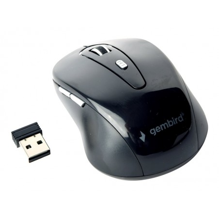 GEMBIRD MUSW-6B-01 Bezprzewodowa mysz optyczna MUSW-6B-01 1600 DPI nano USB czarna GEMBIRD MUSW-6B-01 Bezprzewodowa mysz optyczna MUSW-6B-01 1600 DPI nano USB czarna