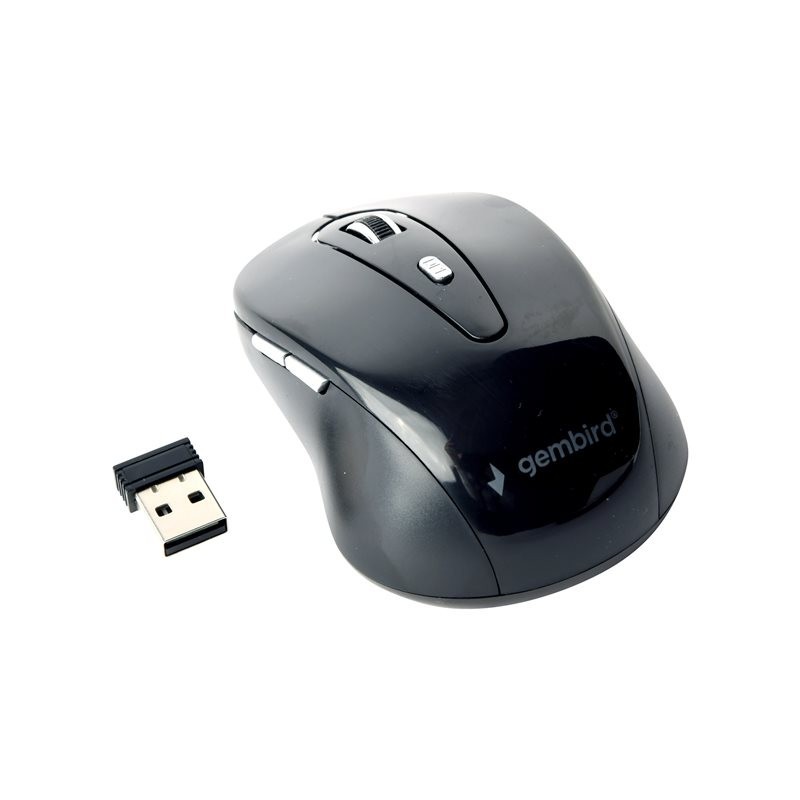 GEMBIRD MUSW-6B-01 Bezprzewodowa mysz optyczna MUSW-6B-01 1600 DPI nano USB czarna GEMBIRD MUSW-6B-01 Bezprzewodowa mysz optyczna MUSW-6B-01 1600 DPI nano USB czarna