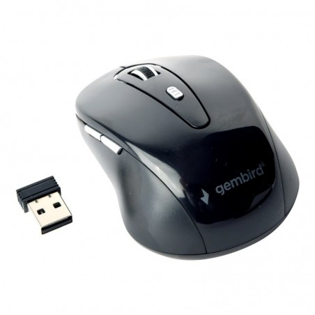 GEMBIRD MUSW-6B-01 Bezprzewodowa mysz optyczna MUSW-6B-01 1600 DPI nano USB czarna GEMBIRD MUSW-6B-01 Bezprzewodowa mysz optyczna MUSW-6B-01 1600 DPI nano USB czarna