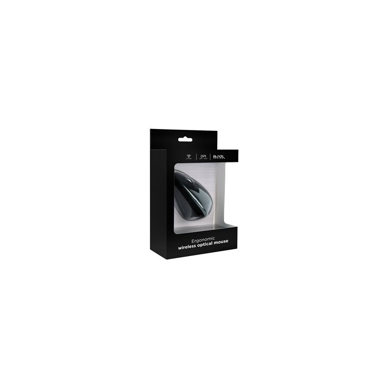 GEMBIRD MUSW-ERGO-01 Ergonomiczna bezprzewodowa mysz optyczna 1600 DPI USB czarna GEMBIRD MUSW-ERGO-01 Ergonomiczna bezprzewodowa mysz optyczna 1600 DPI USB czarna