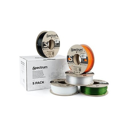 Spectrum Filament Premium PCTG 5x250g, mix, Arctic White, Traffic Black, Pure Orange, Transparent Green, Premium Clear