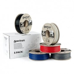 Spectrum Filament ASA 275 5x250g, mix, Polar White, Deep Black, Silver Star, Navy Blue, Bloody Red, EOL