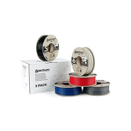 Spectrum Filament ASA 275 5x250g, mix, Polar White, Deep Black, Silver Star, Navy Blue, Bloody Red, EOL