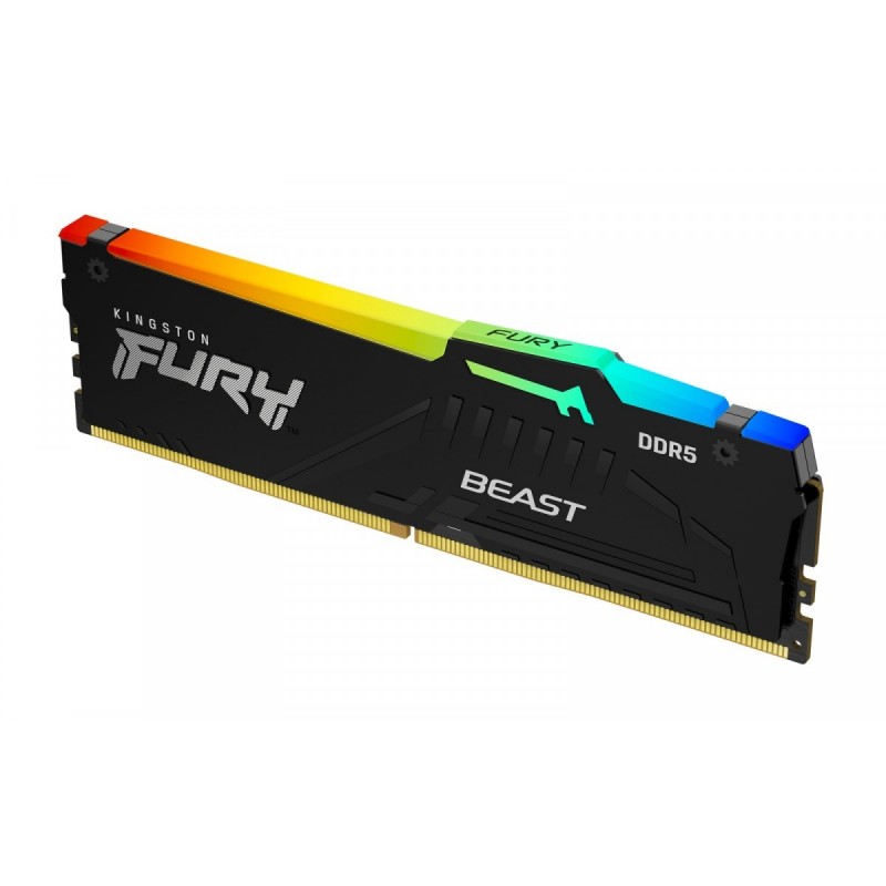 Pamięć DDR5 Fury Beast RGB 16GB(1*16GB)/5600 CL40 Pamięć DDR5 Fury Beast RGB 16GB(1*16GB)/5600 CL40