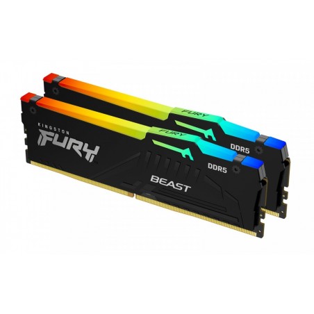 Pamięć DDR5 Fury Beast RGB 32GB(2*16GB)/5600 CL36 czarna EXPO Pamięć DDR5 Fury Beast RGB 32GB(2*16GB)/5600 CL36 czarna EXPO
