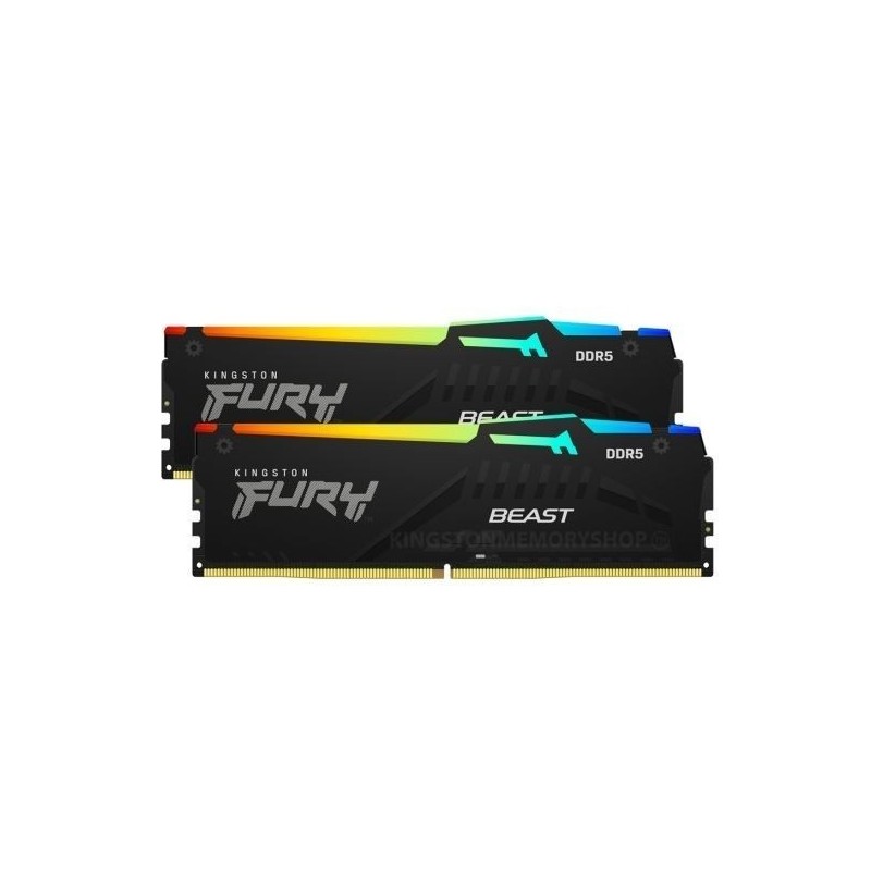 Pamięć DDR5 Fury Beast Black RGB  16GB(2* 8GB)/5200  CL36 EXPO