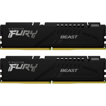 Pamięć DDR5 Fury Beast Black 64GB(2*32GB)/5200 CL36 EXPO Pamięć DDR5 Fury Beast Black 64GB(2*32GB)/5200 CL36 EXPO