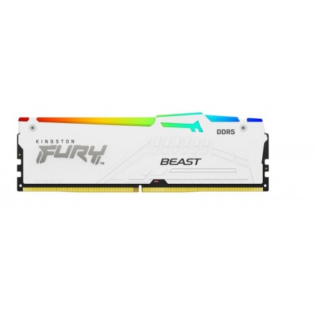 Pamięć DDR5 Fury Beast RGB 32GB(2*16GB)/5600 CL36 biała Pamięć DDR5 Fury Beast RGB 32GB(2*16GB)/5600 CL36 biała
