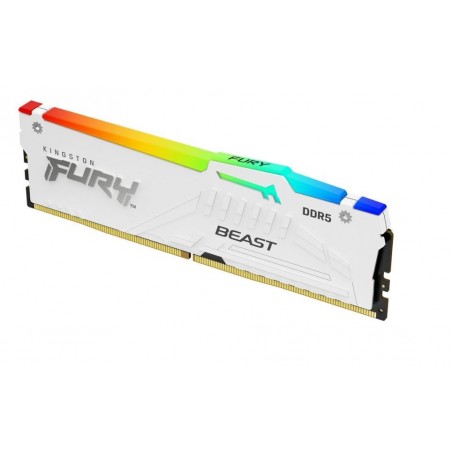 Pamięć DDR5 Fury Beast RGB 32GB(2*16GB)/5600 CL36 biała Pamięć DDR5 Fury Beast RGB 32GB(2*16GB)/5600 CL36 biała