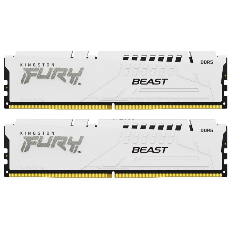 Pamięć DDR5 Fury Beast 32GB(2*16GB)/6000 CL40 biała