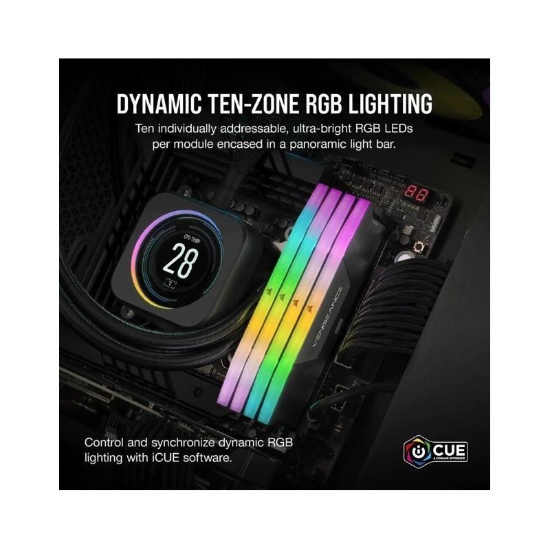 Pamięć DDR5 VENGEANCE RGB 64GB/6000 (2x32GB) CL30 AMD EXPO 