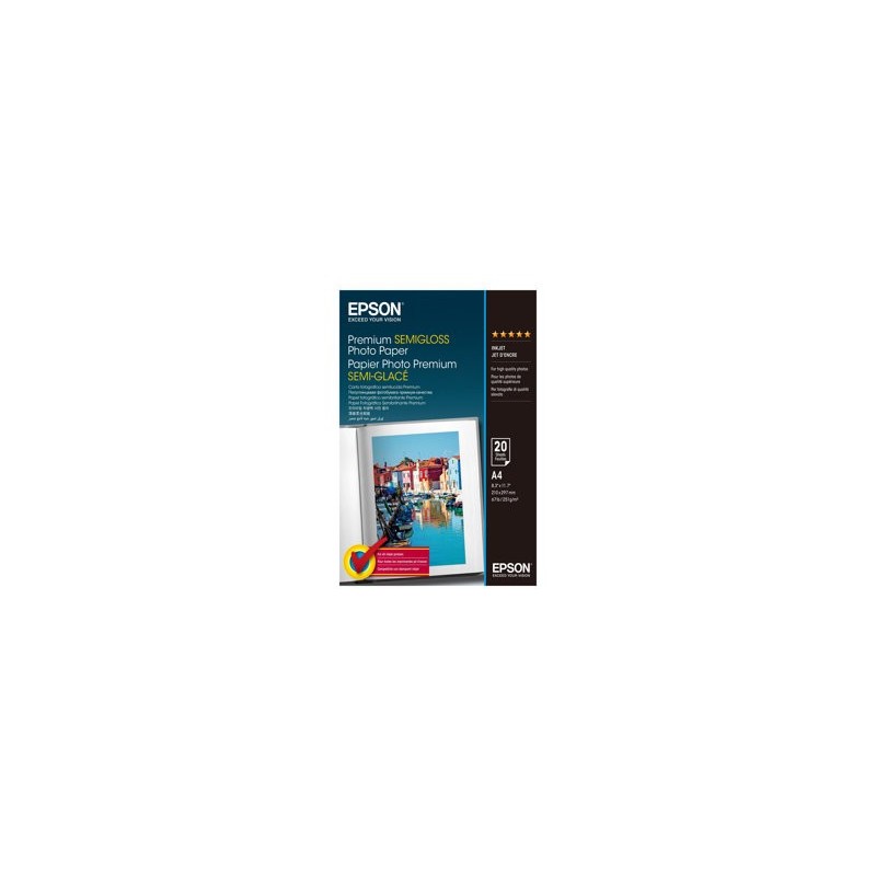 EPSON C13S041332 Papier Epson Premium Semigloss photo 251g A4 20ark EPSON C13S041332 Papier Epson Premium Semigloss photo 251g A4 20ark