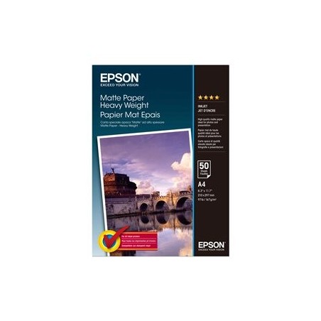 EPSON C13S041256 Papier Epson Epson matte Heavyweight 167g A4 50ark EPSON C13S041256 Papier Epson Epson matte Heavyweight 167g A4 50ark