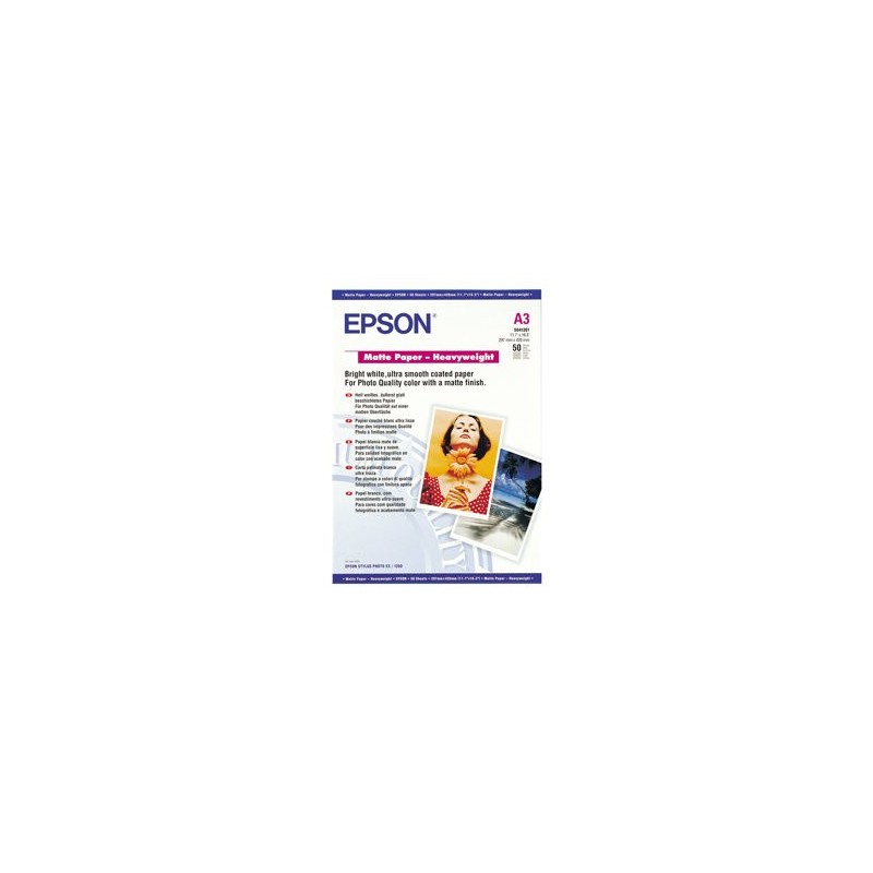 EPSON C13S041261 Papier Epson Epson matte Heavyweight 167g A3 50ark EPSON C13S041261 Papier Epson Epson matte Heavyweight 167g A3 50ark