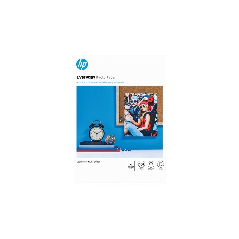 HP Everyday Glossy Photo Paper A4 100 sheet 200g/m² HP Everyday Glossy Photo Paper A4 100 sheet 200g/m²