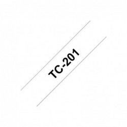 BROTHER TC201 Taśma Brother 12mm BLACK ON WHITE TAPE
