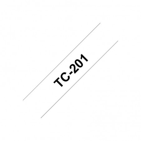 BROTHER TC201 Taśma Brother 12mm BLACK ON WHITE TAPE BROTHER TC201 Taśma Brother 12mm BLACK ON WHITE TAPE