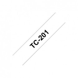 BROTHER TC201 Taśma Brother 12mm BLACK ON WHITE TAPE BROTHER TC201 Taśma Brother 12mm BLACK ON WHITE TAPE