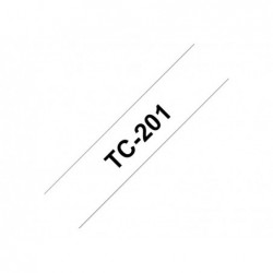 BROTHER TC201 Taśma Brother 12mm BLACK ON WHITE TAPE BROTHER TC201 Taśma Brother 12mm BLACK ON WHITE TAPE