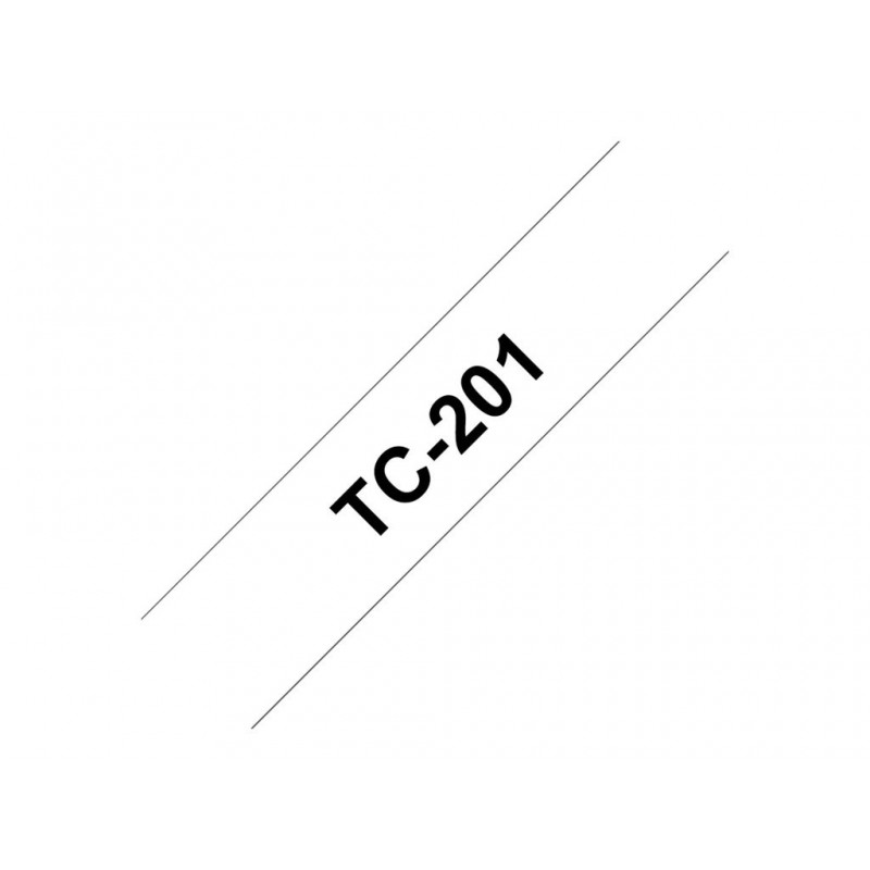 BROTHER TC201 Taśma Brother 12mm BLACK ON WHITE TAPE BROTHER TC201 Taśma Brother 12mm BLACK ON WHITE TAPE