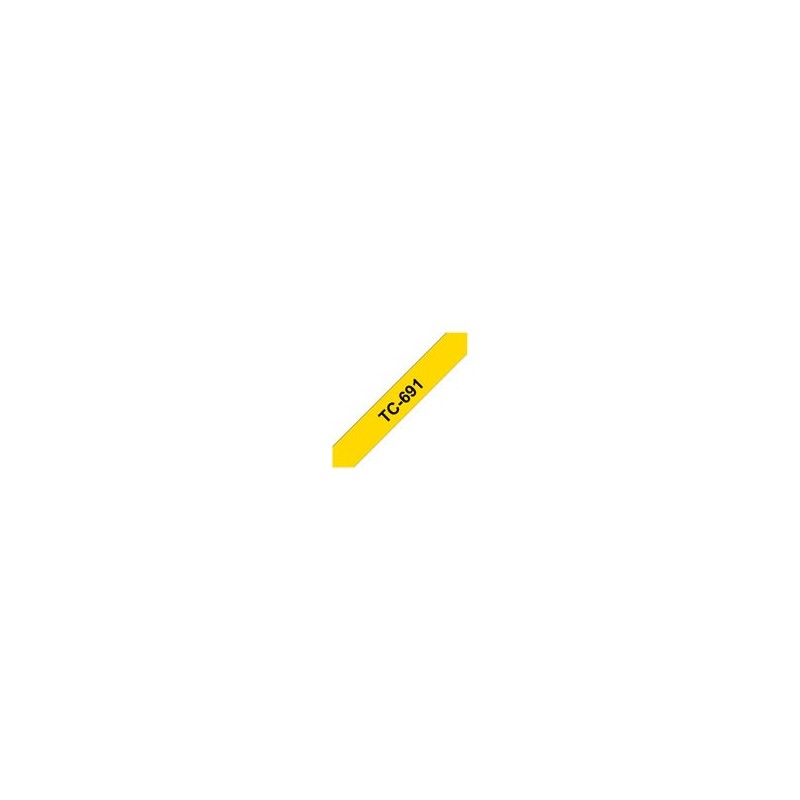 BROTHER TC691 Taśma Brother 9mm BLACK ON YELLOW TAPE BROTHER TC691 Taśma Brother 9mm BLACK ON YELLOW TAPE