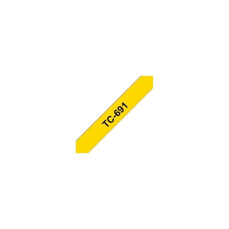 BROTHER TC691 Taśma Brother 9mm BLACK ON YELLOW TAPE BROTHER TC691 Taśma Brother 9mm BLACK ON YELLOW TAPE
